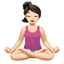 가부좌한 여자: 하얀 피부