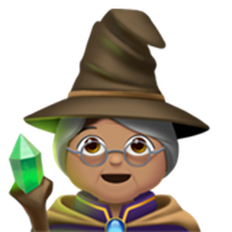 woman mage: medium skin tone