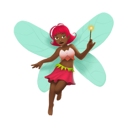woman fairy: medium-dark skin tone
