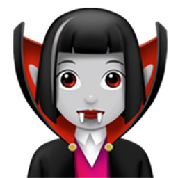 woman vampire: light skin tone