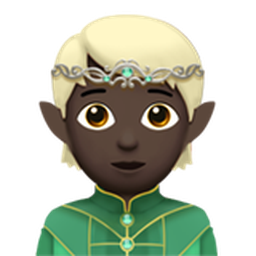 elf: dark skin tone