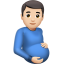 임신한 남자: 하얀 피부