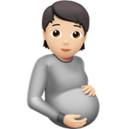 임신한 사람: 하얀 피부