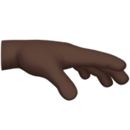 palm down hand: dark skin tone