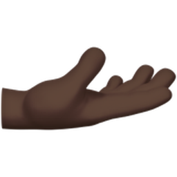 palm up hand: dark skin tone