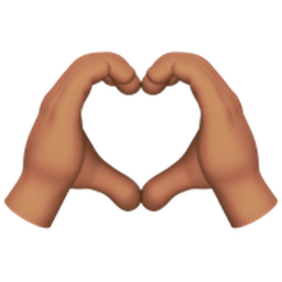 heart hands: medium skin tone