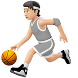 person bouncing ball: light skin tone