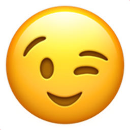 윙크하는 얼굴