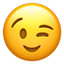 윙크하는 얼굴