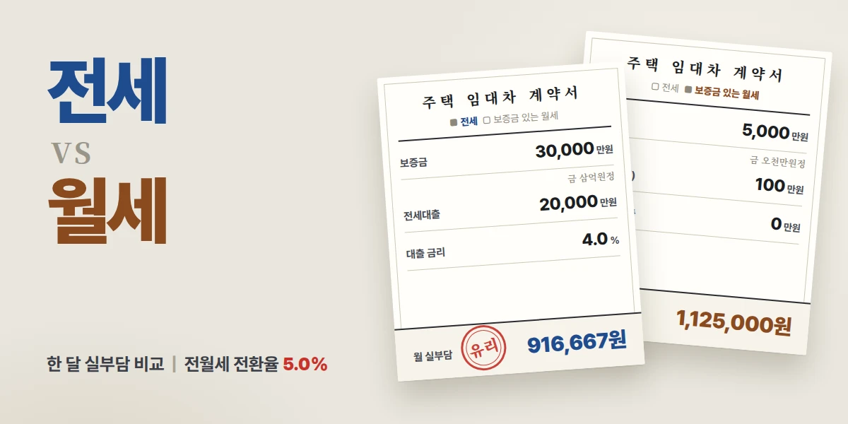 전월세 계산기